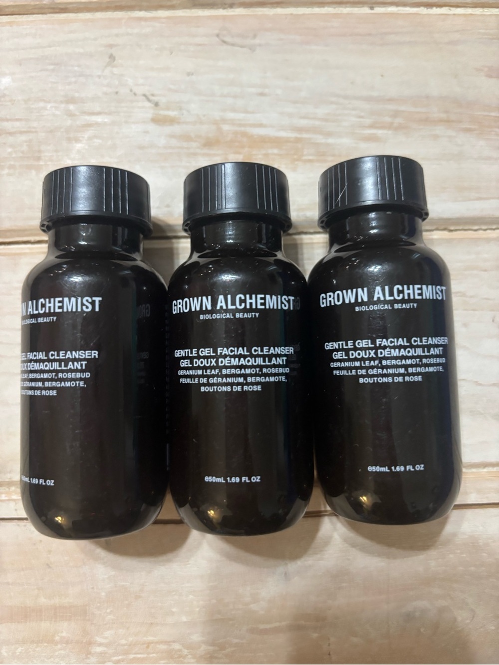 Grown Alchemist Gentle Gel Facial Cleanser - lot of 3 (234)